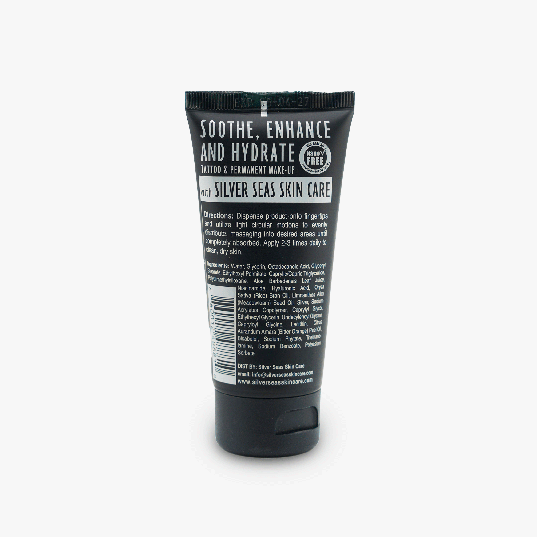 Back of Silver Salve with Microsilver BG™ from Silver Seas Skin Care